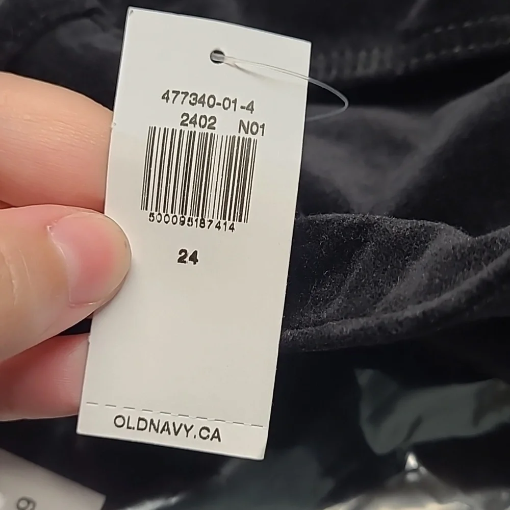 Old Navy Black Velvet Higher High Rise Flare Jeans - Picture 8 of 8